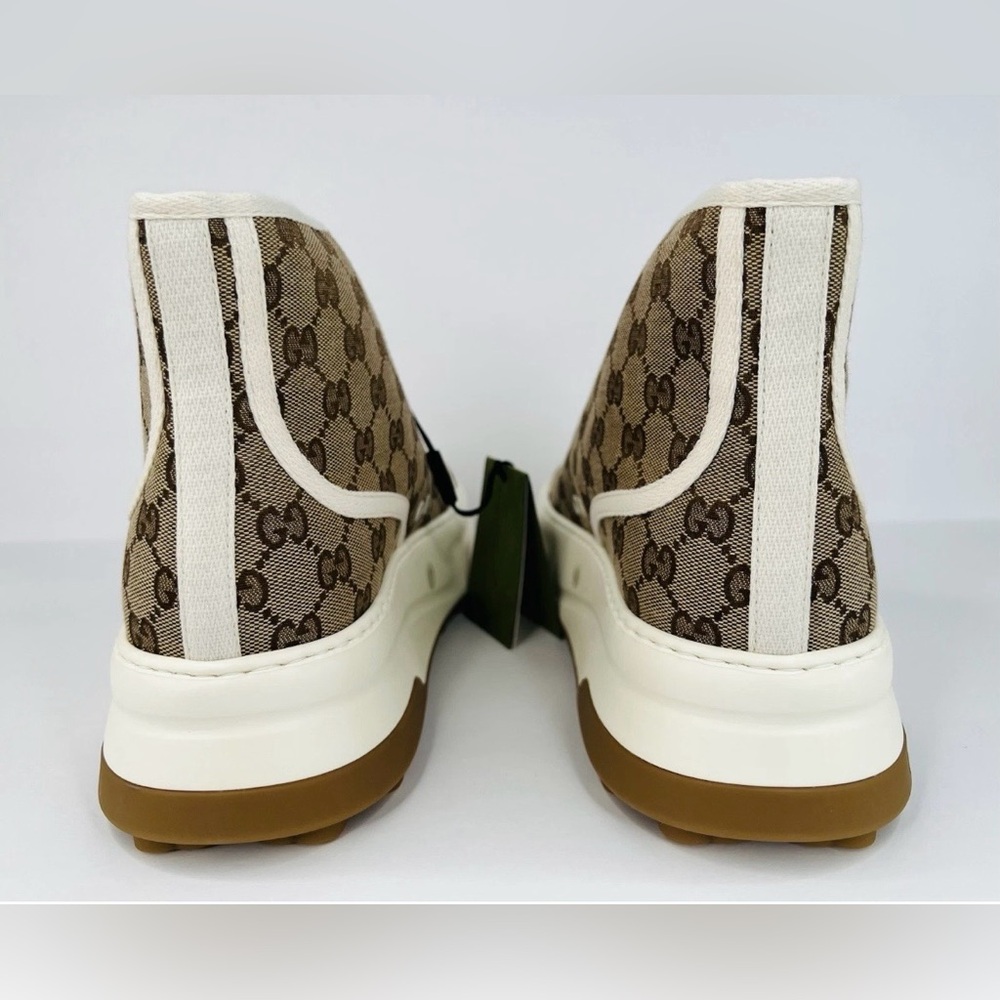 Gucci Tennis 1977 GG Supreme High Top Logo Women’s Sneakers Size EU 40.5 - Picture 4 of 11